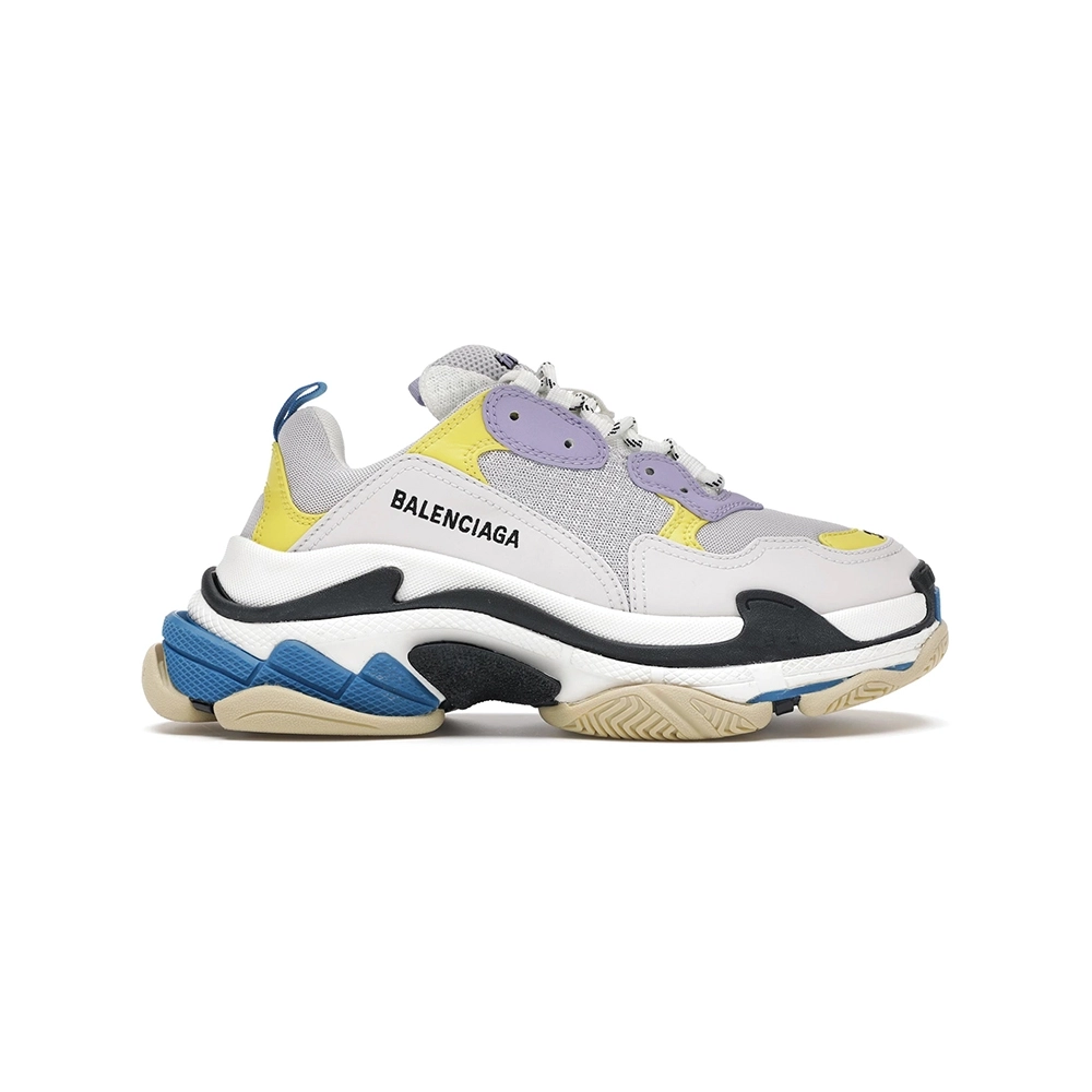 BALENCIAGA TRIPLE S PURPLE YELLOW,BALENCIAGA TRIPLE S,BALENCIAGA