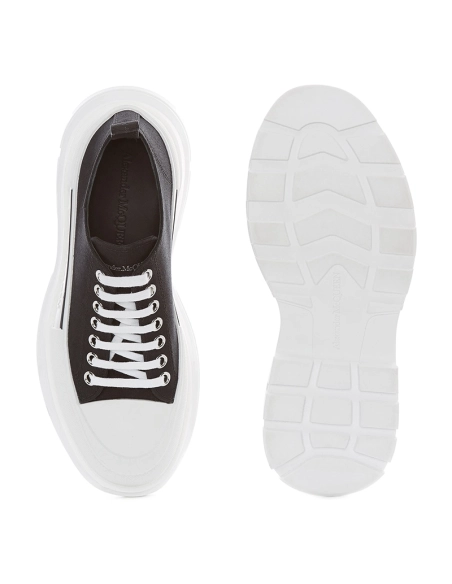 Alexander McQueen Tread Slick Lace Up Black White,ALEXANDER MCQUEEN,Other Brand Reps Sneakers