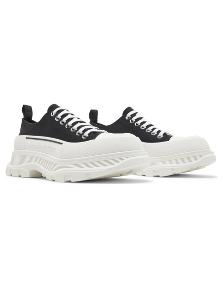 Alexander McQueen Tread Slick Lace Up Black White,ALEXANDER MCQUEEN,Other Brand Reps Sneakers