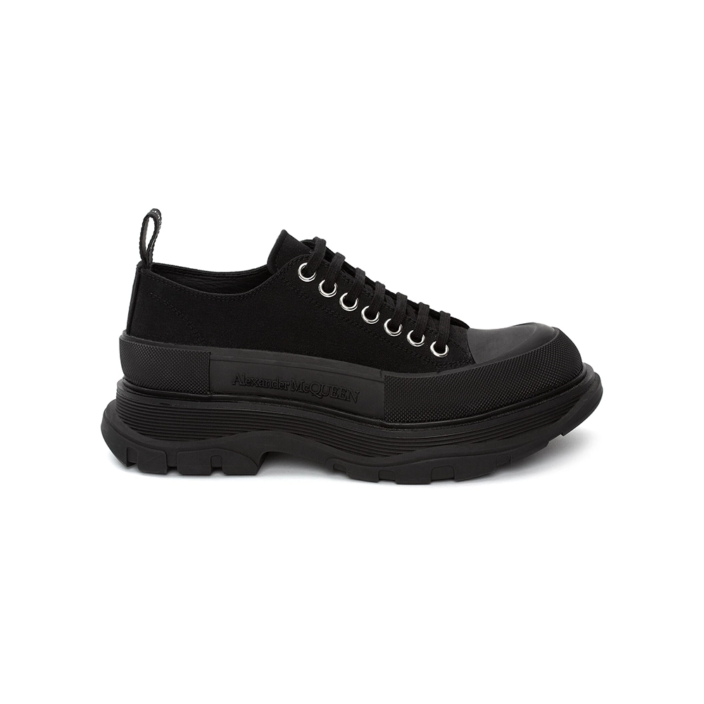 Alexander McQueen Tread Slick Lace Up Triple Black,ALEXANDER MCQUEEN,Other Brand Reps Sneakers