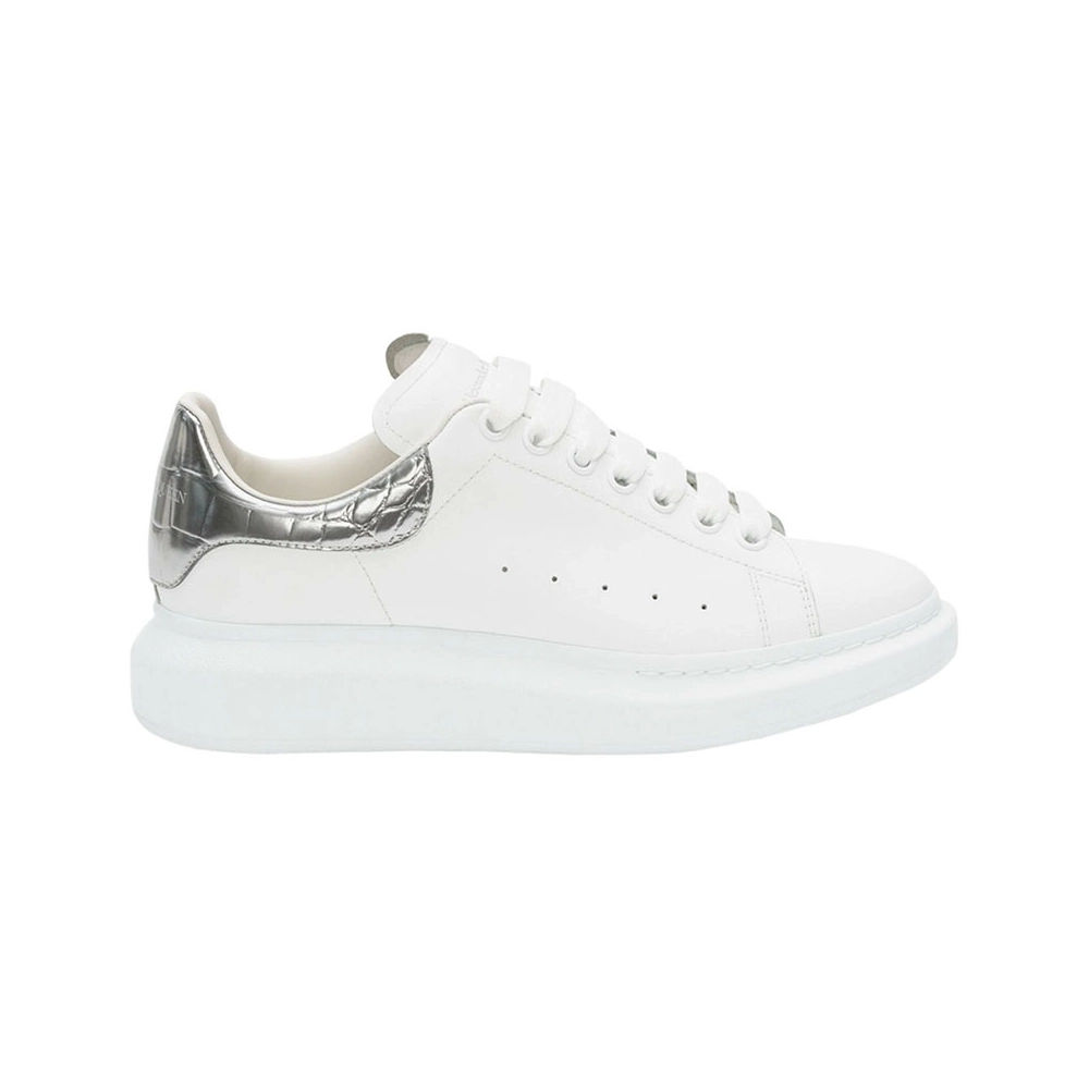 Alexander McQueen Oversized Sneaker Silver Crocodile,ALEXANDER MCQUEEN,Other Brand Reps Sneakers