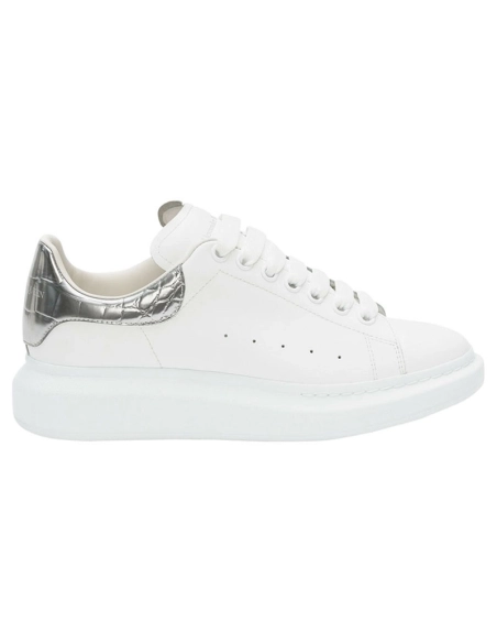 Alexander McQueen Oversized Sneaker Silver Crocodile,ALEXANDER MCQUEEN,Other Brand Reps Sneakers
