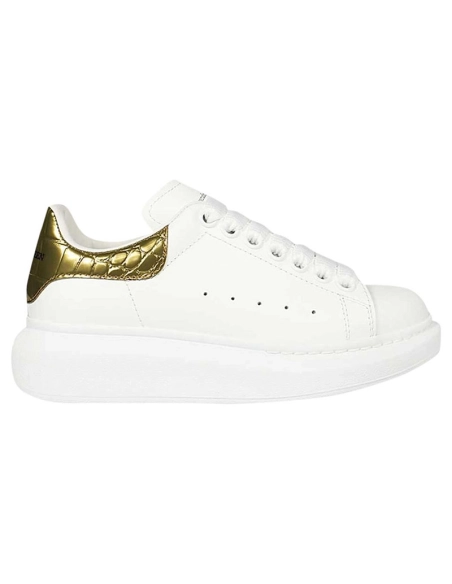 Alexander McQueen Oversized Sneaker Gold Crocodile,ALEXANDER MCQUEEN,Other Brand Reps Sneakers