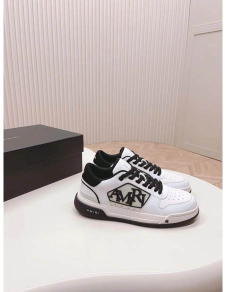 Amiri Classic Low Logo White Black,AMIRI,Other Brand Reps Sneakers
