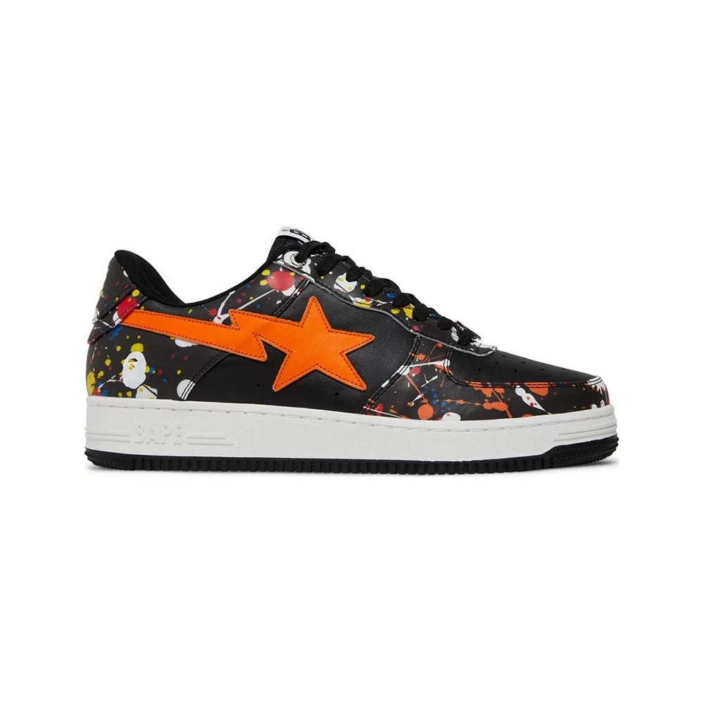 Bapesta Low Paint Splatter Black,BAPE SNEAKER,Other Brand Reps Sneakers