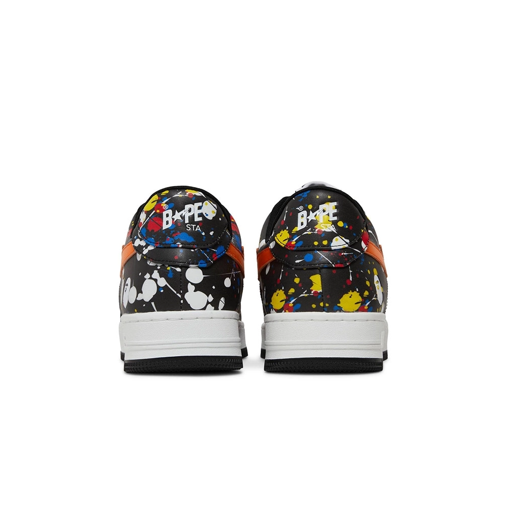 Bapesta Low Paint Splatter Black,BAPE SNEAKER,Other Brand Reps Sneakers