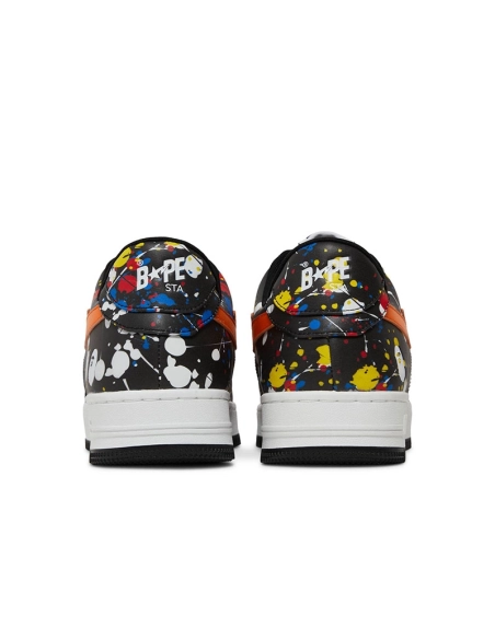 Bapesta Low Paint Splatter Black,BAPE SNEAKER,Other Brand Reps Sneakers
