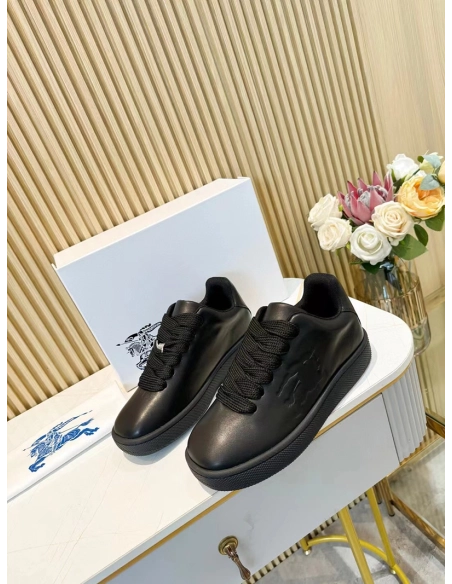 Burberry Leather Box Reps Sneakers BLACK,BURBERRY SNEAKERS,Other Brand Reps Sneakers