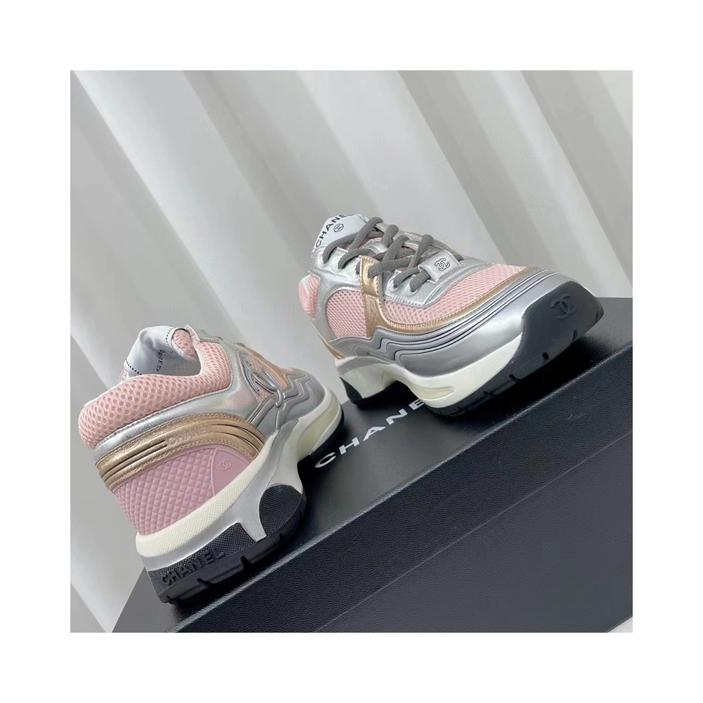 Chanel Reps Sneakers Pink Silver,CHANEL SNEAKERS,Other Brand Reps Sneakers