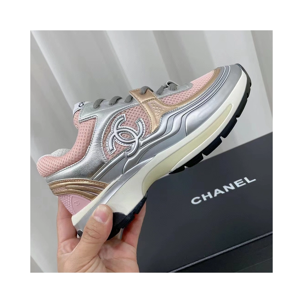 Chanel Reps Sneakers Pink Silver,CHANEL SNEAKERS,Other Brand Reps Sneakers