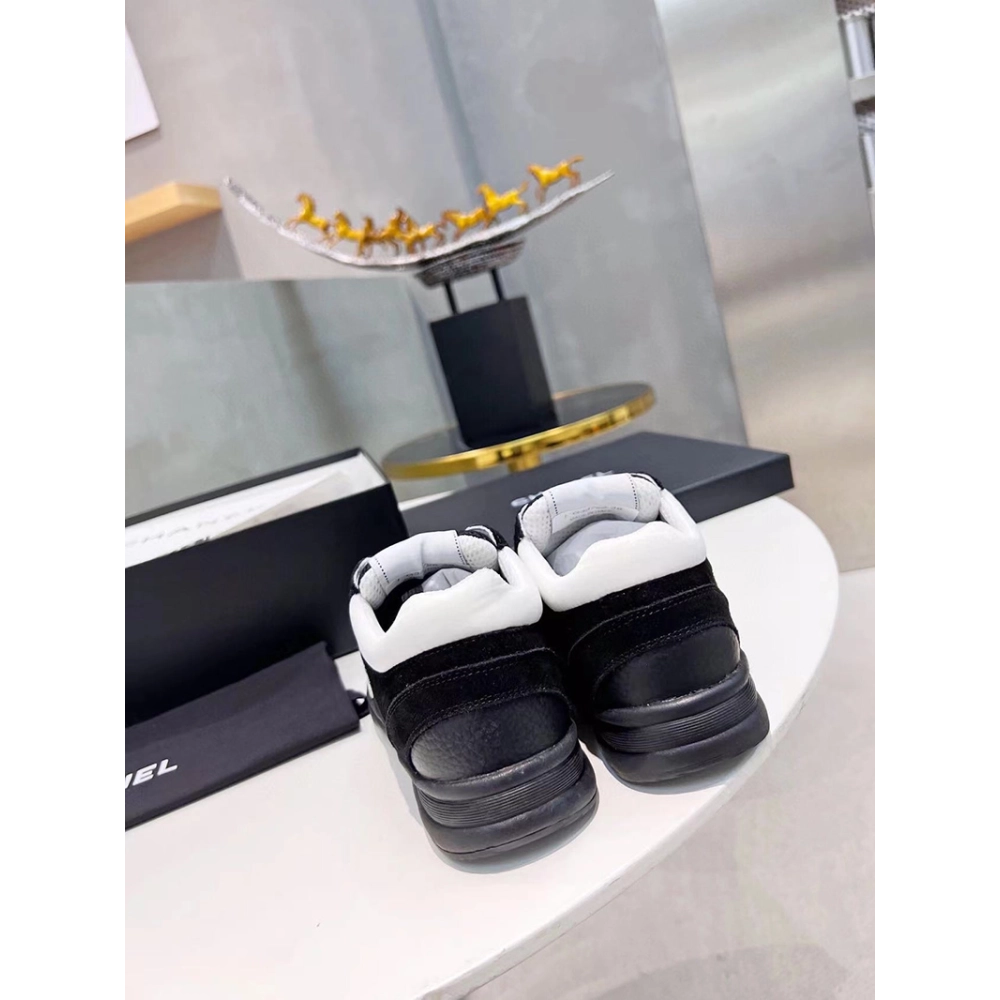 Chanel Low Top Trainer Black White,CHANEL SNEAKERS,Other Brand Reps Sneakers