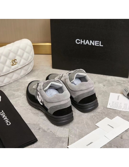 Chanel Low Top Trainer CC Grey,CHANEL SNEAKERS,Other Brand Reps Sneakers