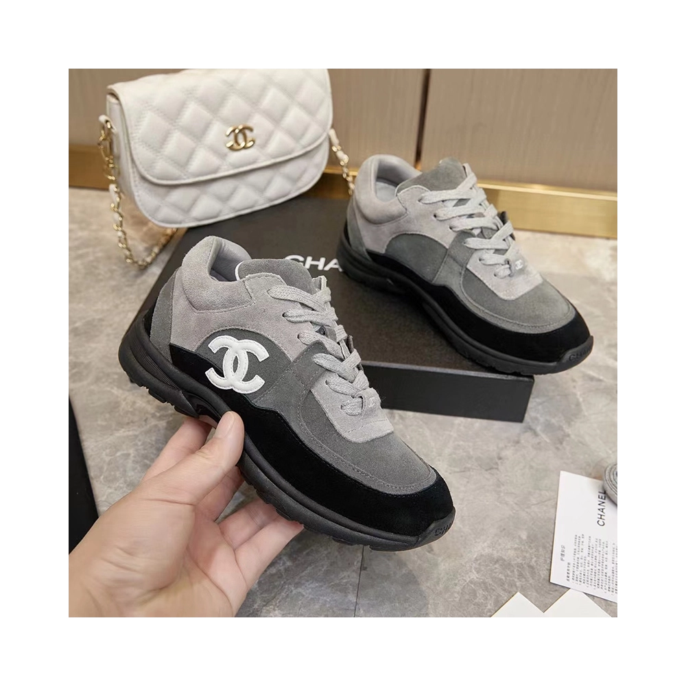 Chanel Low Top Trainer CC Grey,CHANEL SNEAKERS,Other Brand Reps Sneakers