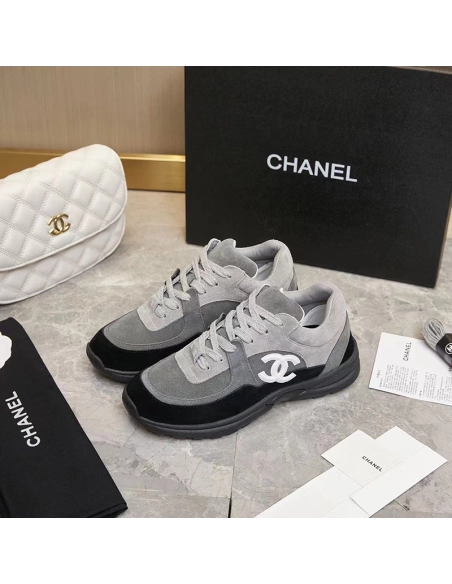 Chanel Low Top Trainer CC Grey,CHANEL SNEAKERS,Other Brand Reps Sneakers