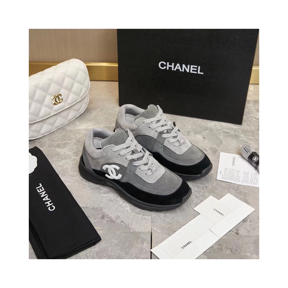 Chanel Low Top Trainer CC Grey,CHANEL SNEAKERS,Other Brand Reps Sneakers