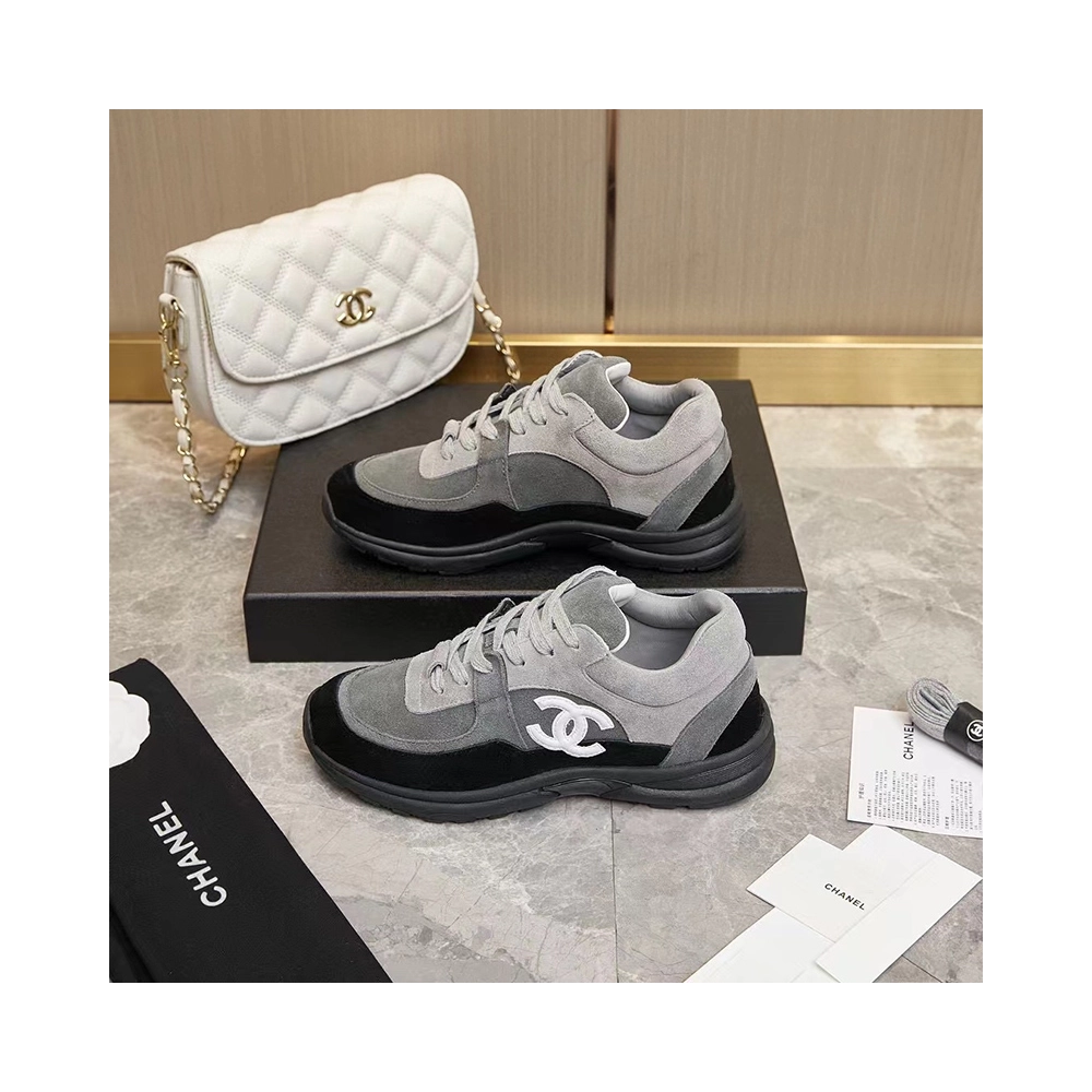 Chanel Low Top Trainer CC Grey,CHANEL SNEAKERS,Other Brand Reps Sneakers