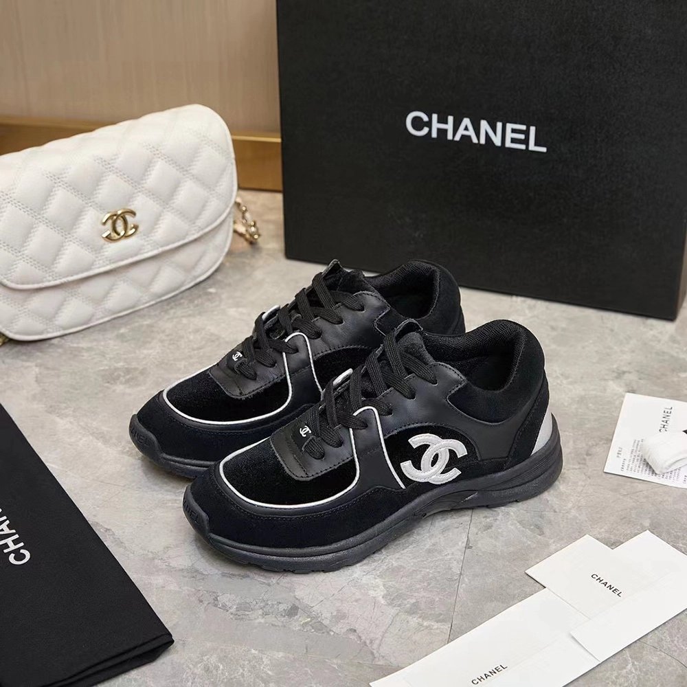 Chanel Multicolor Velvet and Leather CC Low Top Reps Sneakers,CHANEL SNEAKERS,Other Brand Reps Sneakers