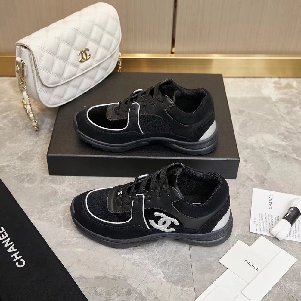 Chanel Multicolor Velvet and Leather CC Low Top Reps Sneakers,CHANEL SNEAKERS,Other Brand Reps Sneakers