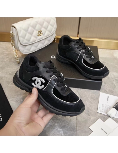 Chanel Multicolor Velvet and Leather CC Low Top Reps Sneakers,CHANEL SNEAKERS,Other Brand Reps Sneakers