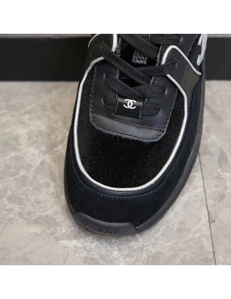 Chanel Multicolor Velvet and Leather CC Low Top Reps Sneakers,CHANEL SNEAKERS,Other Brand Reps Sneakers