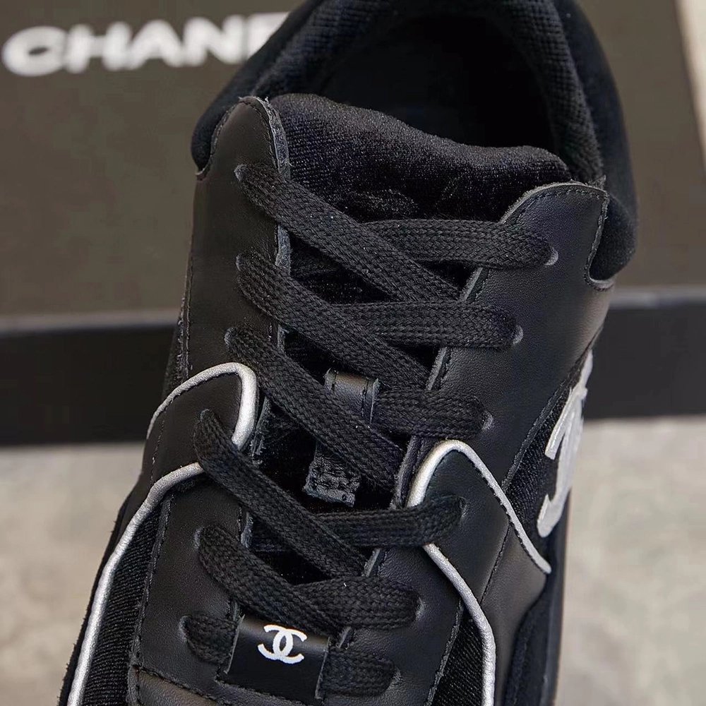 Chanel Multicolor Velvet and Leather CC Low Top Reps Sneakers,CHANEL SNEAKERS,Other Brand Reps Sneakers