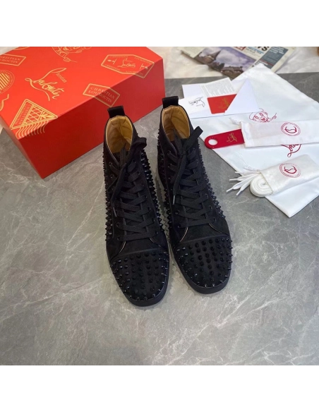 SSENSE Christian Louboutin Black Louis Orlato Reps Sneakers,Christian Louboutin Reps Sneakers,Other Brand Reps Sneakers