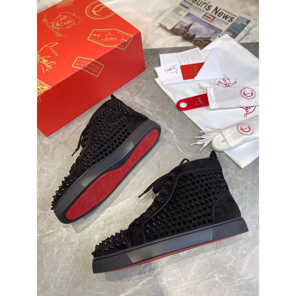 SSENSE Christian Louboutin Black Louis Orlato Reps Sneakers,Christian Louboutin Reps Sneakers,Other Brand Reps Sneakers