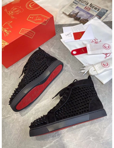 SSENSE Christian Louboutin Black Louis Orlato Reps Sneakers,Christian Louboutin Reps Sneakers,Other Brand Reps Sneakers
