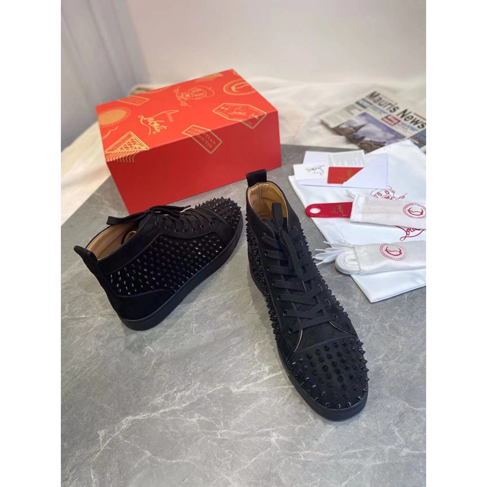 SSENSE Christian Louboutin Black Louis Orlato Reps Sneakers,Christian Louboutin Reps Sneakers,Other Brand Reps Sneakers