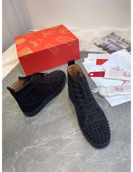 SSENSE Christian Louboutin Black Louis Orlato Reps Sneakers,Christian Louboutin Reps Sneakers,Other Brand Reps Sneakers