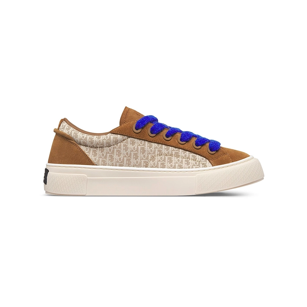 B33 SNEAKER Brown and Cream Dior Oblique Jacquard and Brown Suede,DIOR Reps Sneakers,Other Brand Reps Sneakers