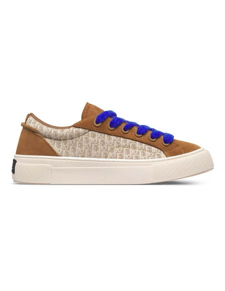 B33 SNEAKER Brown and Cream Dior Oblique Jacquard and Brown Suede,DIOR Reps Sneakers,Other Brand Reps Sneakers