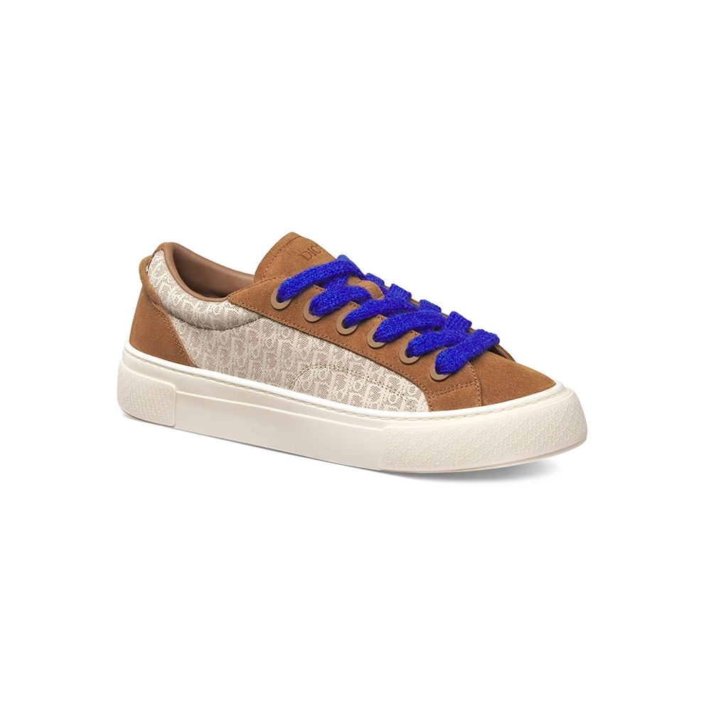 B33 SNEAKER Brown and Cream Dior Oblique Jacquard and Brown Suede,DIOR Reps Sneakers,Other Brand Reps Sneakers