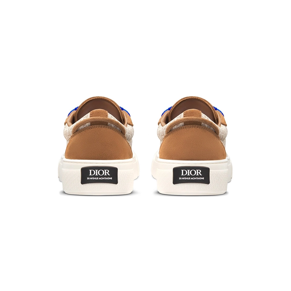 B33 SNEAKER Brown and Cream Dior Oblique Jacquard and Brown Suede,DIOR Reps Sneakers,Other Brand Reps Sneakers