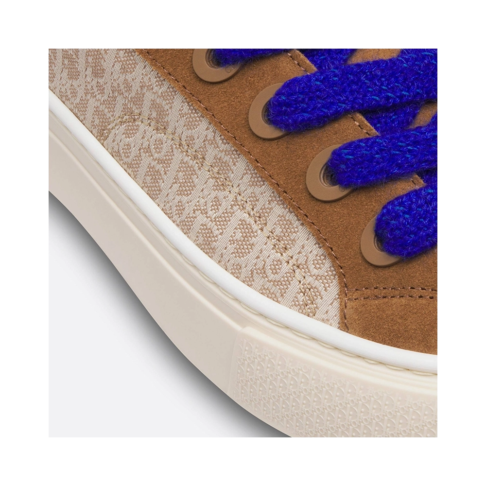 B33 SNEAKER Brown and Cream Dior Oblique Jacquard and Brown Suede,DIOR Reps Sneakers,Other Brand Reps Sneakers