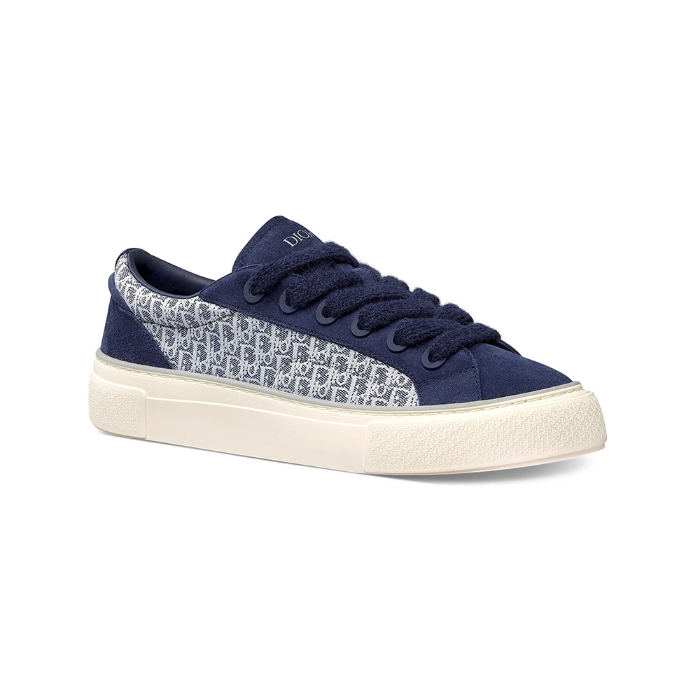 B33 SNEAKER Navy blue Smooth Calfskin Dior Oblique Jacquard,DIOR Reps Sneakers,Other Brand Reps Sneakers