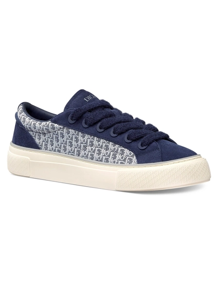 B33 SNEAKER Navy blue Smooth Calfskin Dior Oblique Jacquard,DIOR Reps Sneakers,Other Brand Reps Sneakers