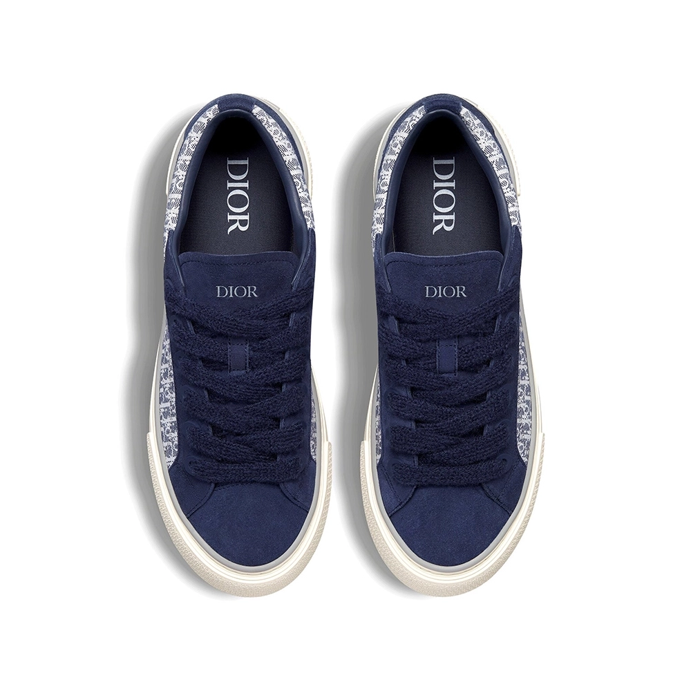 B33 SNEAKER Navy blue Smooth Calfskin Dior Oblique Jacquard,DIOR Reps Sneakers,Other Brand Reps Sneakers