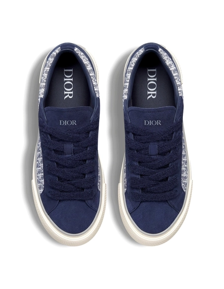 B33 SNEAKER Navy blue Smooth Calfskin Dior Oblique Jacquard,DIOR Reps Sneakers,Other Brand Reps Sneakers