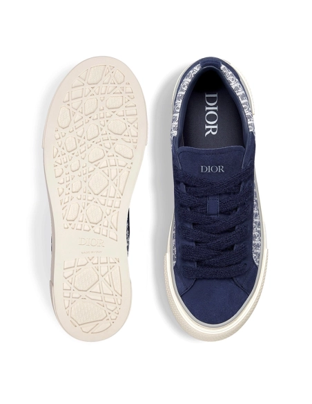 B33 SNEAKER Navy blue Smooth Calfskin Dior Oblique Jacquard,DIOR Reps Sneakers,Other Brand Reps Sneakers