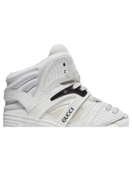Gucci Basket High Sneaker White Blue,GUCCI SHOES Reps,Other Brand Reps Sneakers