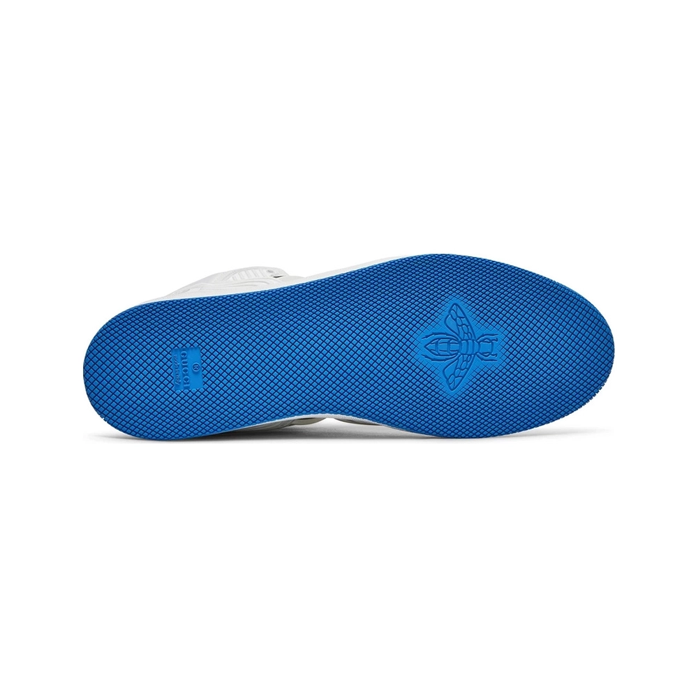 Gucci Basket High Sneaker White Blue,GUCCI SHOES Reps,Other Brand Reps Sneakers