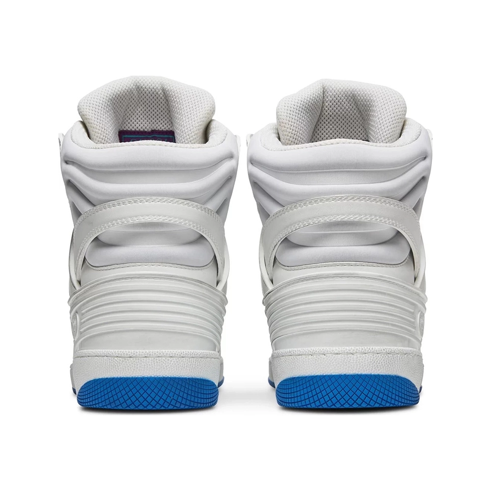 Gucci Basket High Sneaker White Blue,GUCCI SHOES Reps,Other Brand Reps Sneakers