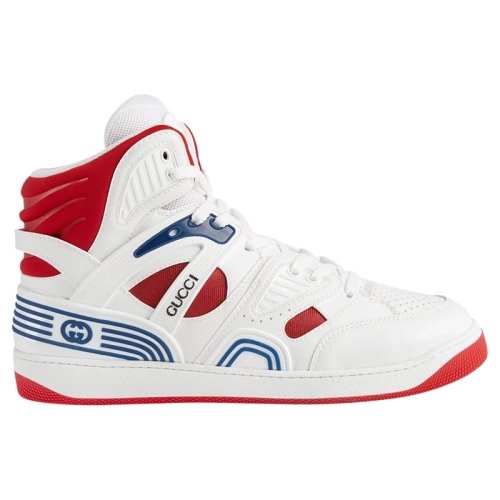 Gucci Basket High White Red,GUCCI SHOES Reps,Other Brand Reps Sneakers