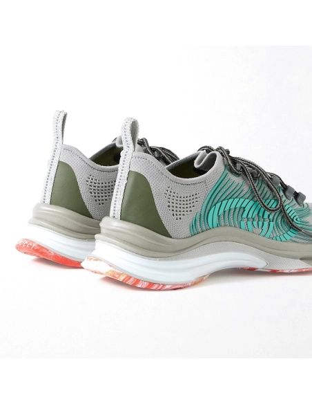 GUCCI Run Rubber Trimmed Mesh Reps Sneakers Gray,GUCCI SHOES Reps,Other Brand Reps Sneakers