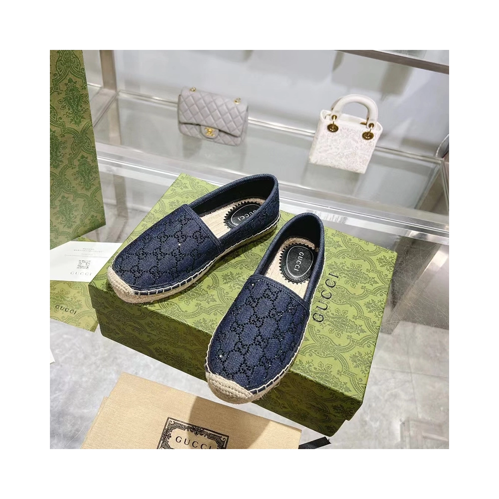 Gucci Womens Espadrille With GG Crystals,GUCCI SHOES Reps,Other Brand Reps Sneakers