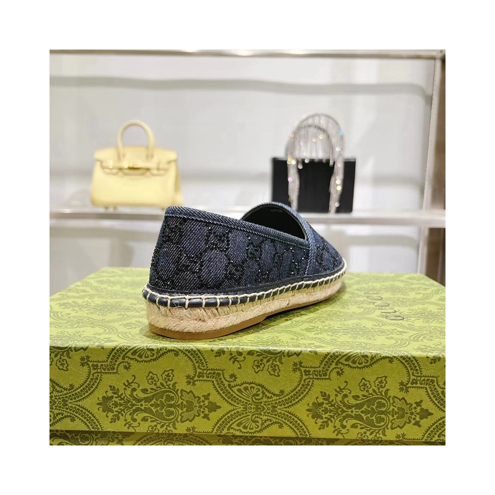 Gucci Womens Espadrille With GG Crystals,GUCCI SHOES Reps,Other Brand Reps Sneakers
