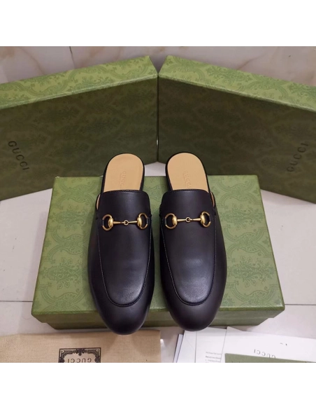 GUCCI WOMENS PRINCETOWN LEATHER SLIPPER,GUCCI SHOES Reps,Other Brand Reps Sneakers