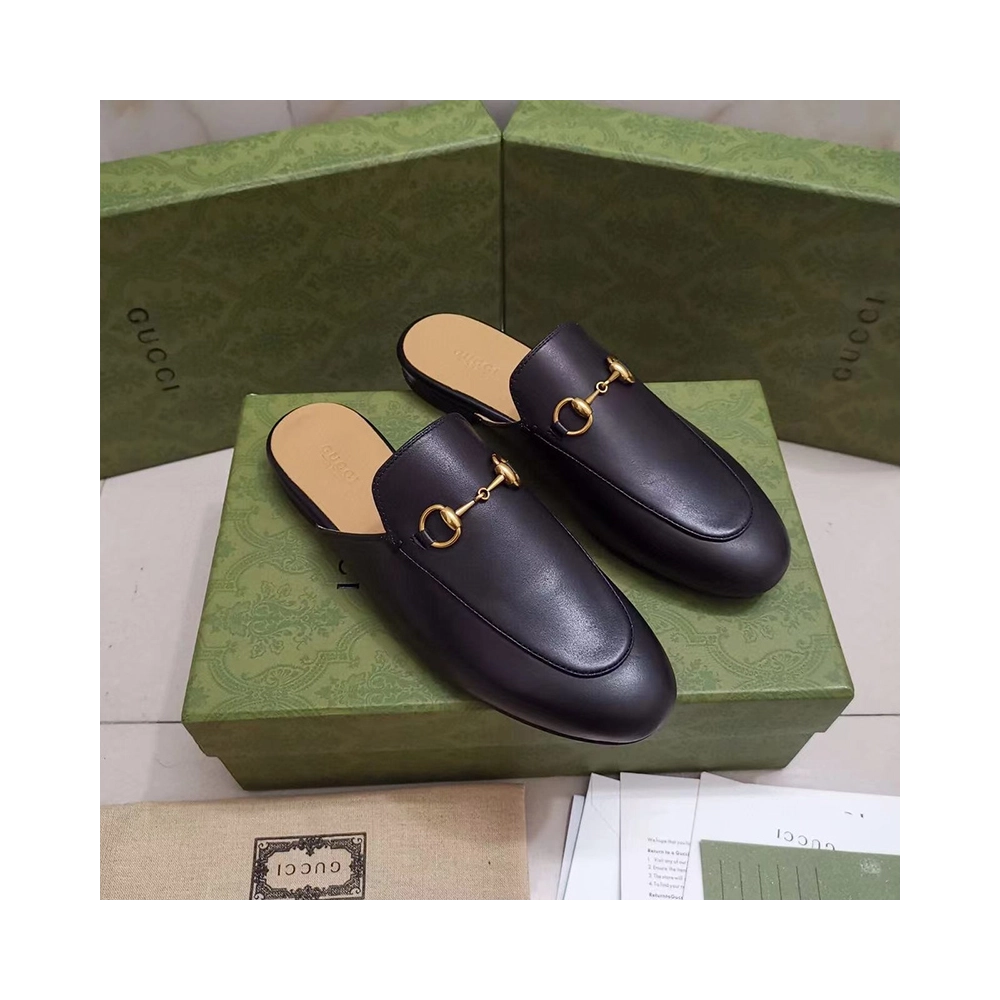 GUCCI WOMENS PRINCETOWN LEATHER SLIPPER,GUCCI SHOES Reps,Other Brand Reps Sneakers