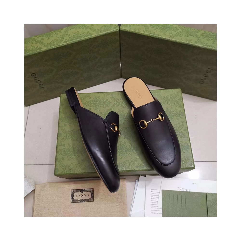 GUCCI WOMENS PRINCETOWN LEATHER SLIPPER,GUCCI SHOES Reps,Other Brand Reps Sneakers
